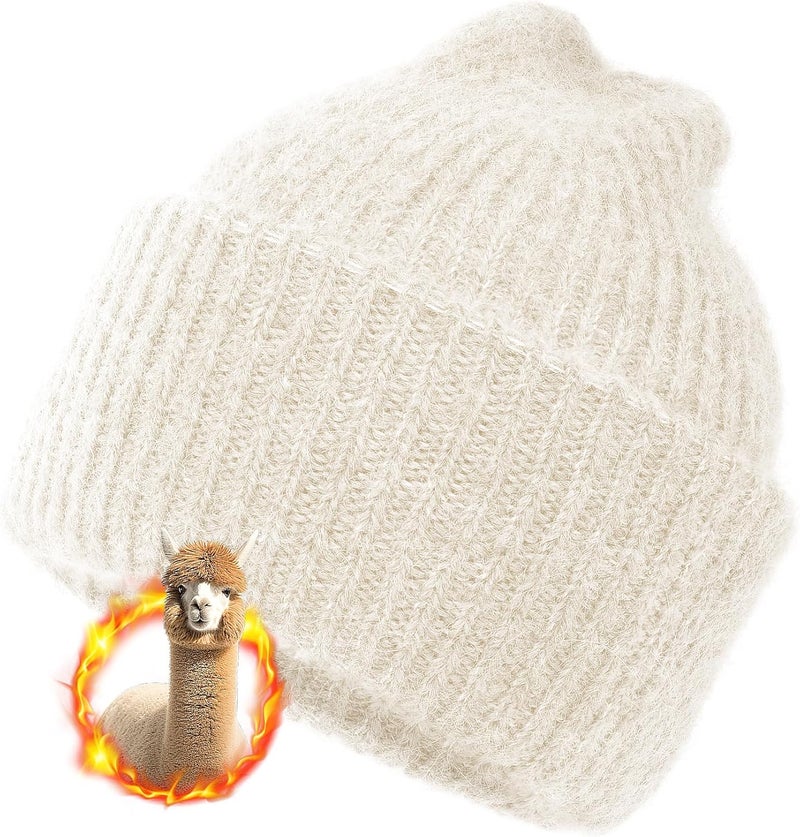Silk Dream Alpaca Winter Hats for Kids Beanies Boys&Girls Toddler Beanie Hat Alpaca Wool Soft Fuzzy Warm Gift - Image 1